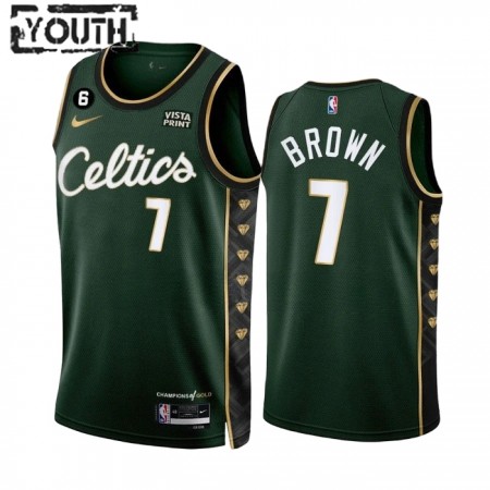 Boston Celtics Jaylen Brown 7 Nike 2022-23 City Edition Vihreä Lasten Pelipaidat Swingman